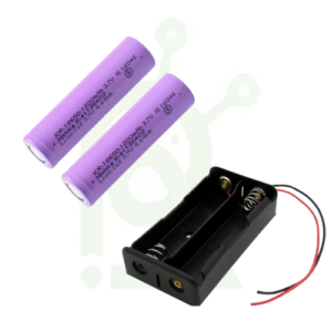 Combo - 2 Cell 18650 Rechargeable Li-ion Battery with 2 Cell Battery Holder